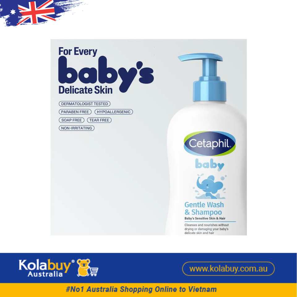 Sữa tắm gội cho bé Cetaphil Baby Gentle Wash and Shampoo 400ml