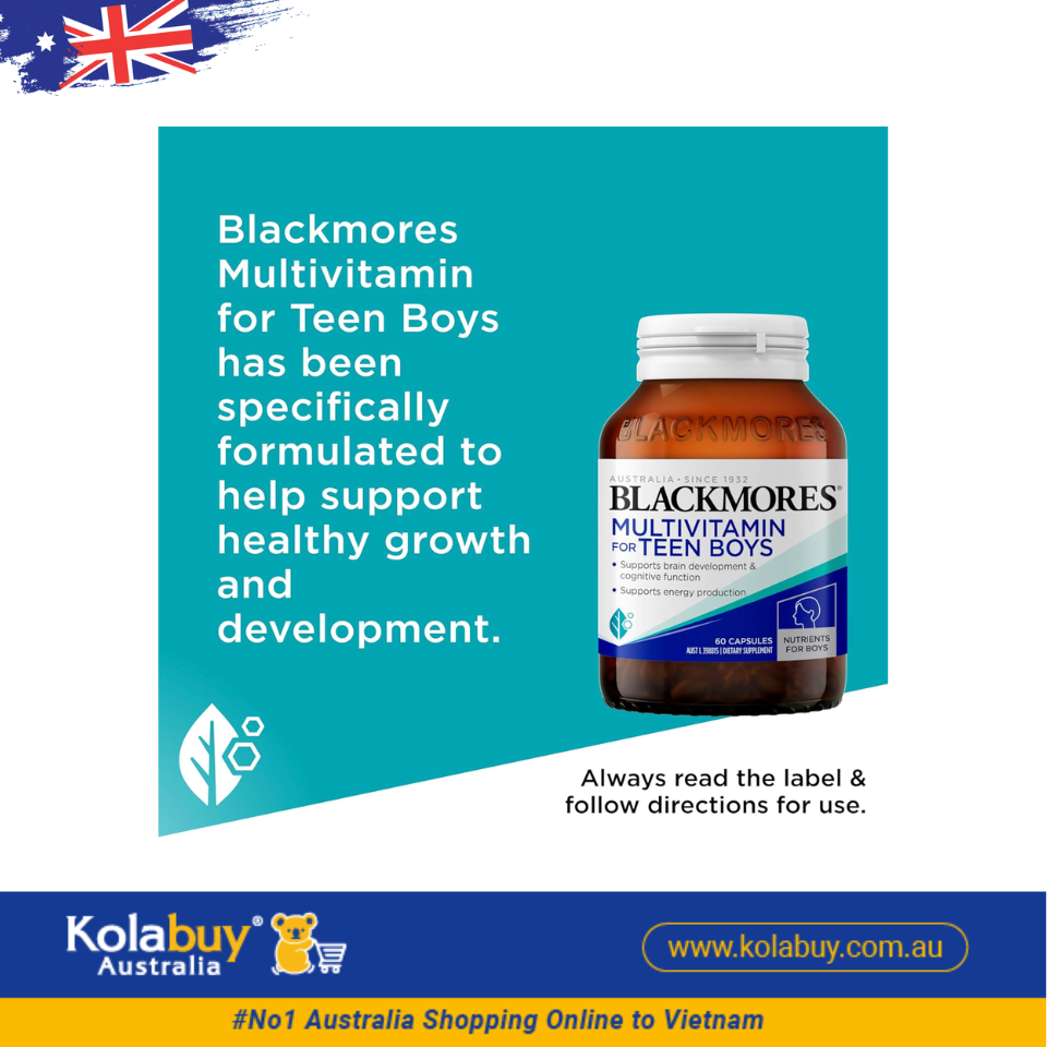 Viên uống Vitamin tổng hợp cho bé trai Blackmores Multivitamin For Teen Boys 60 viên