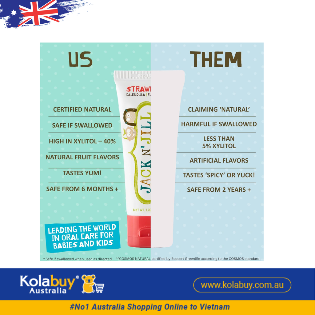 Kem đánh răng cho bé Jack N Jill Natural Toothpaste 50g