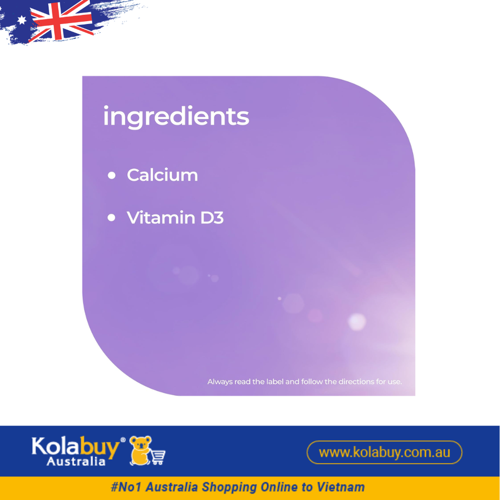 Kẹo dẻo bổ sung canxi và vitamin D3 Nature's Way Kids Smart Bursts Calcium + Vitamin D3 For Children 50 viên