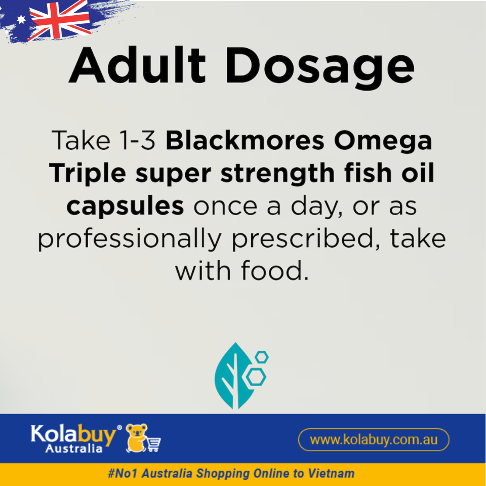 Viên uống bổ sung dầu cá Blackmores Omega Triple Super Strength Fish Oil 60 viên