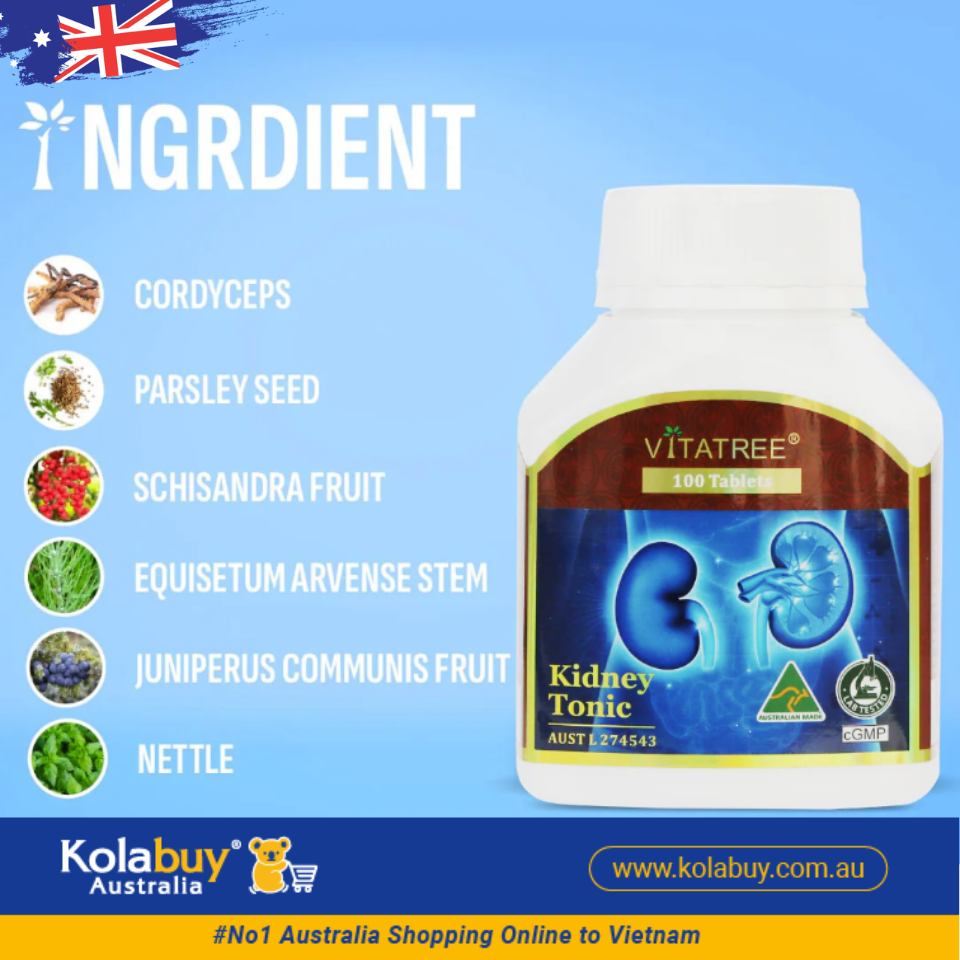 Viên uống bổ thận Vitatree Kidney Tonic B.pure 100 viên