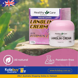 Kem dưỡng da Nhau thai cừu Healthy Care Natural Lanolin & Vitamin E Cream 100g