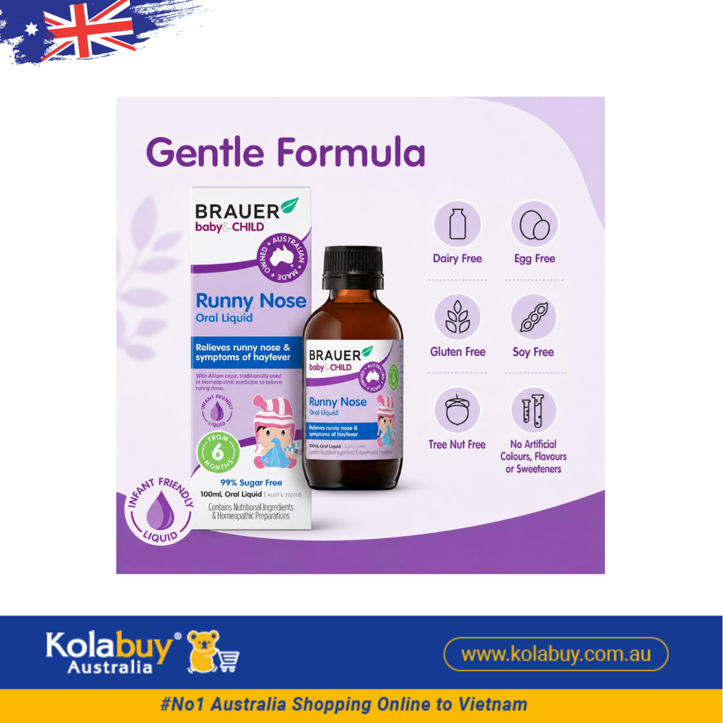 Siro Trị sổ mũi cho bé Brauer Baby & Child Runny Nose Oral Liquid 100ml