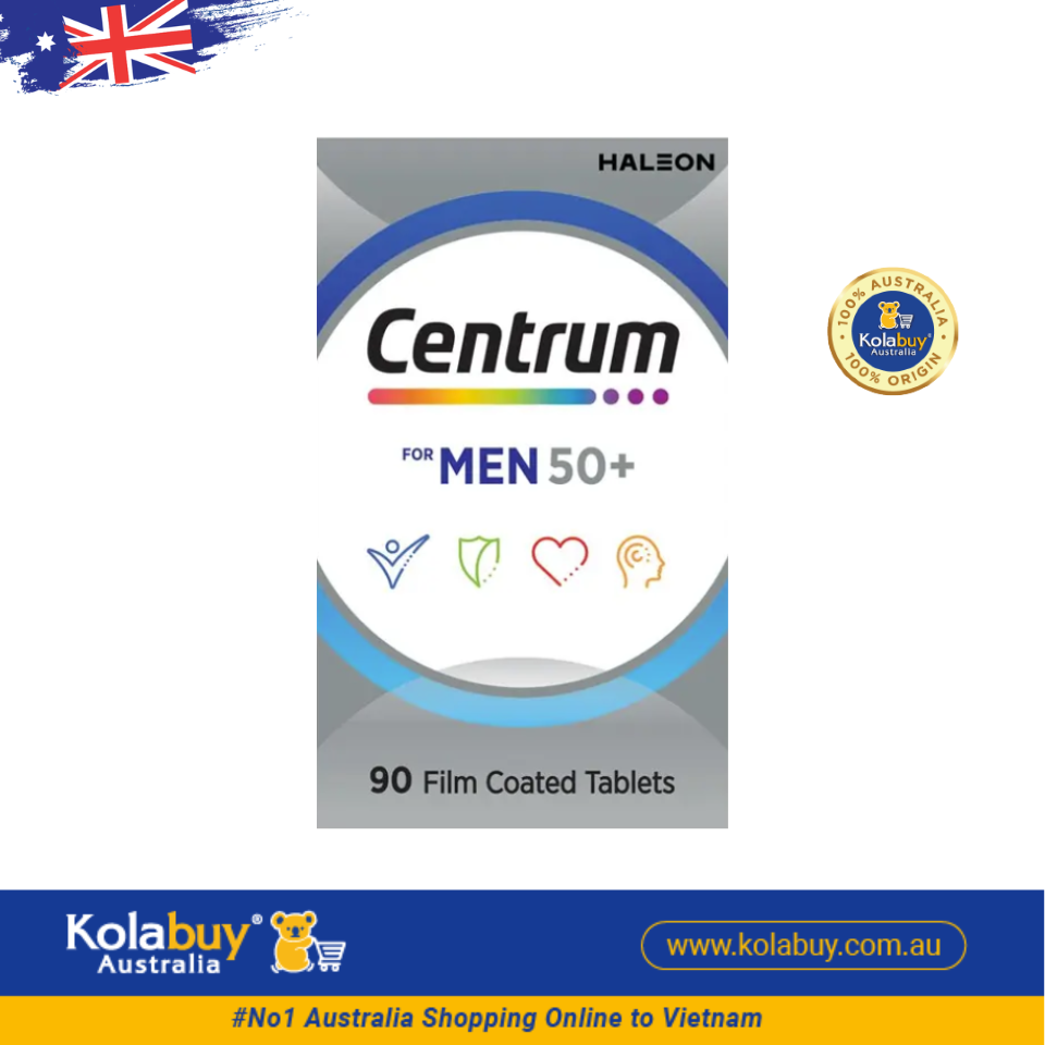 Viên uống Vitamin và khoáng chất cho nam giới trên 50 tuổi Centrum For Men 50+ 90 viên