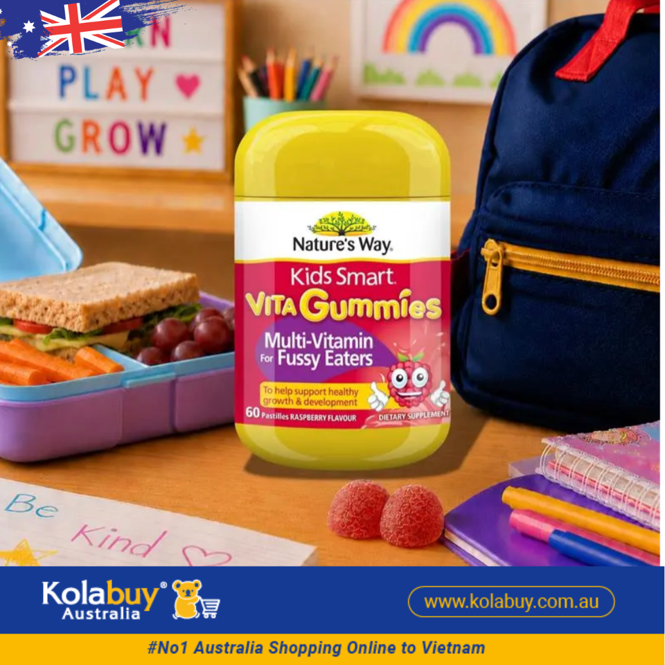Kẹo dẻo Bổ sung Vitamin cho bé biếng ăn Nature's Way Kids Smart Vita Gummies Multi Vitamin for Fussy Eaters 60 viên