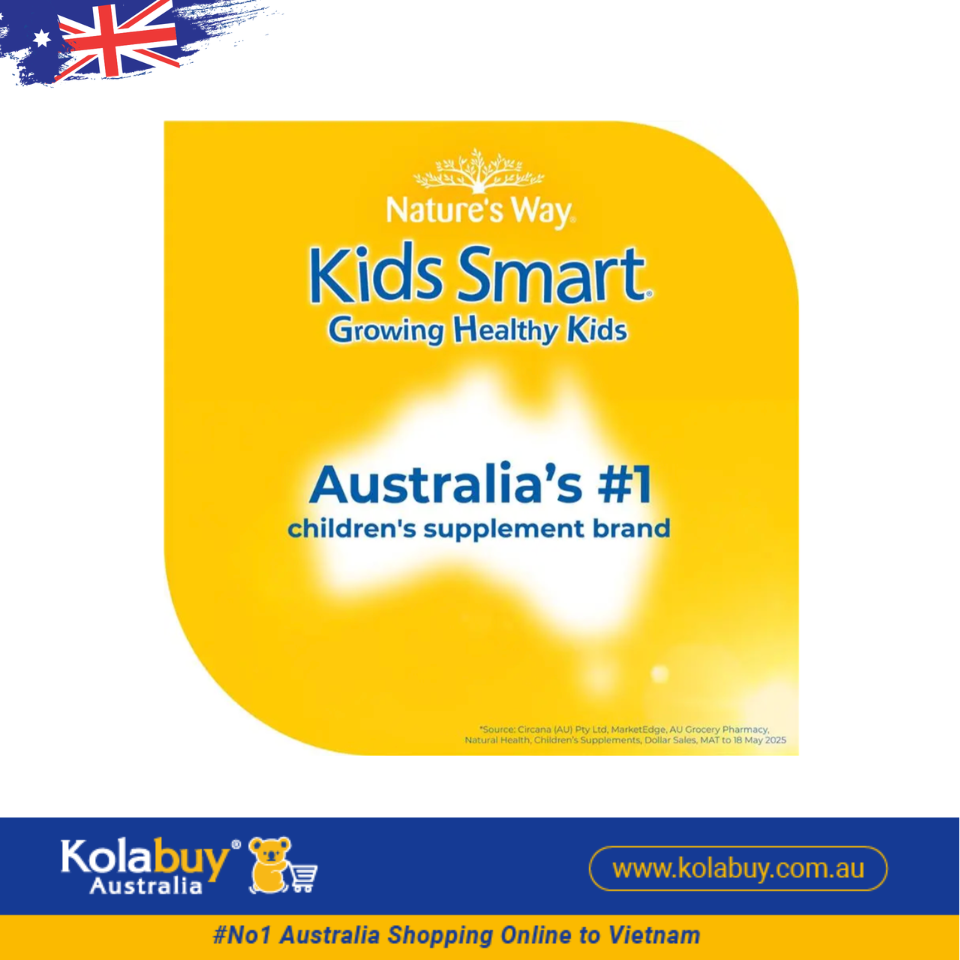 Kẹo dẻo Bổ sung Canxi Nature's Way Kids Smart Vita Gummies Calcium 60 Viên
