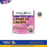 Kem dưỡng da Nhau thai cừu Healthy Care Natural Lanolin & Vitamin E Cream 100g