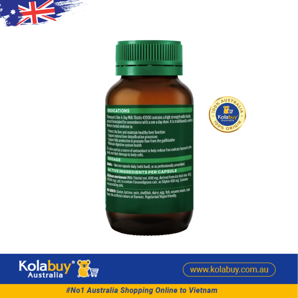 Viên uống bổ gan Thompson's One-a-day Milk Thistle 42000mg 60 viên