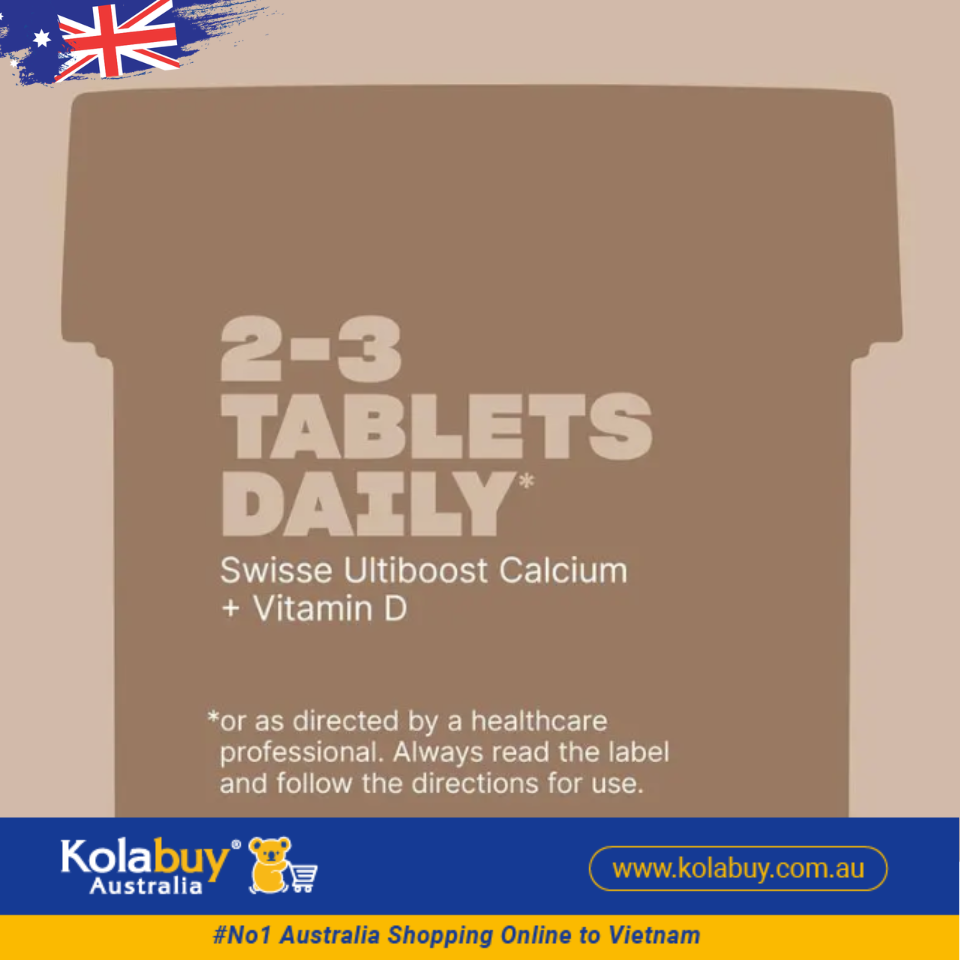 Viên uống chống loãng xương bổ sung Canxi Swisse Ultiboost Calcium + Vitamin D 150 Viên