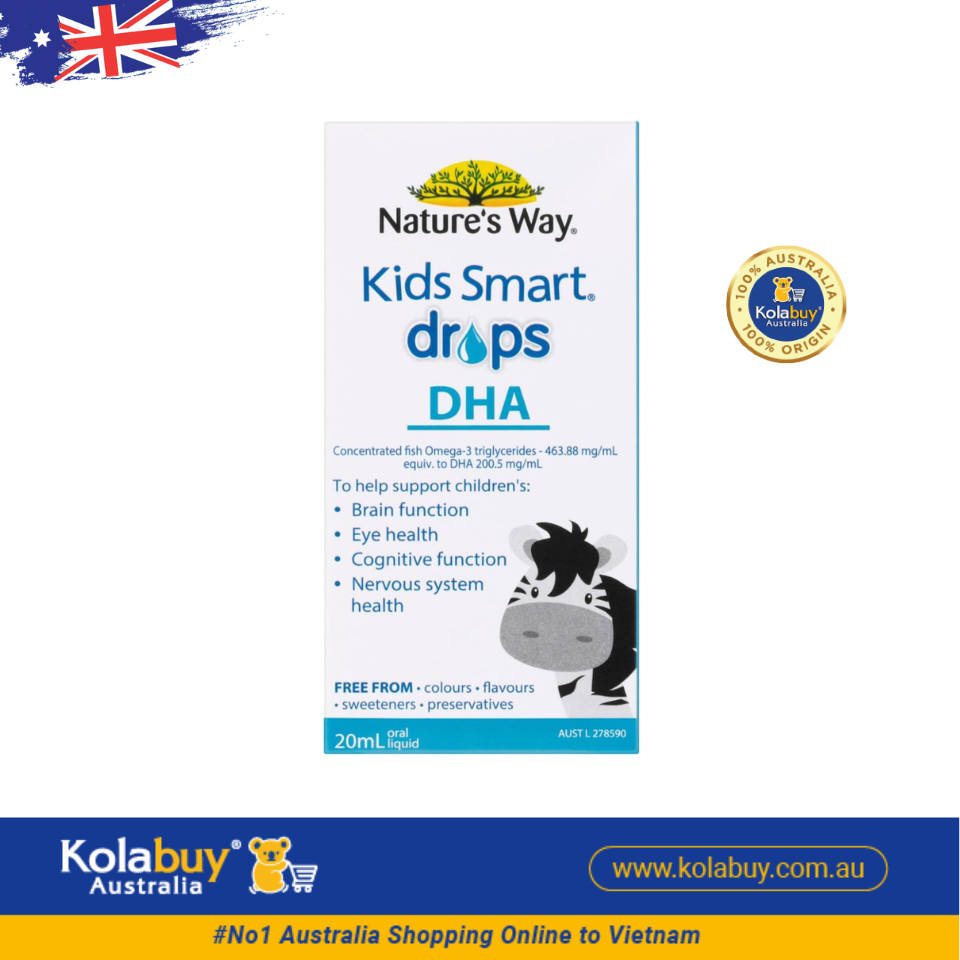 DHA dạng giọt Nature's Way Kids Smart Drops DHA 20ml cho bé