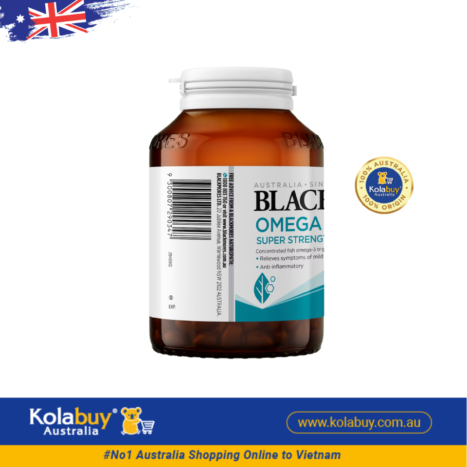 Viên uống bổ sung dầu cá Blackmores Omega Triple Super Strength Fish Oil 60 viên