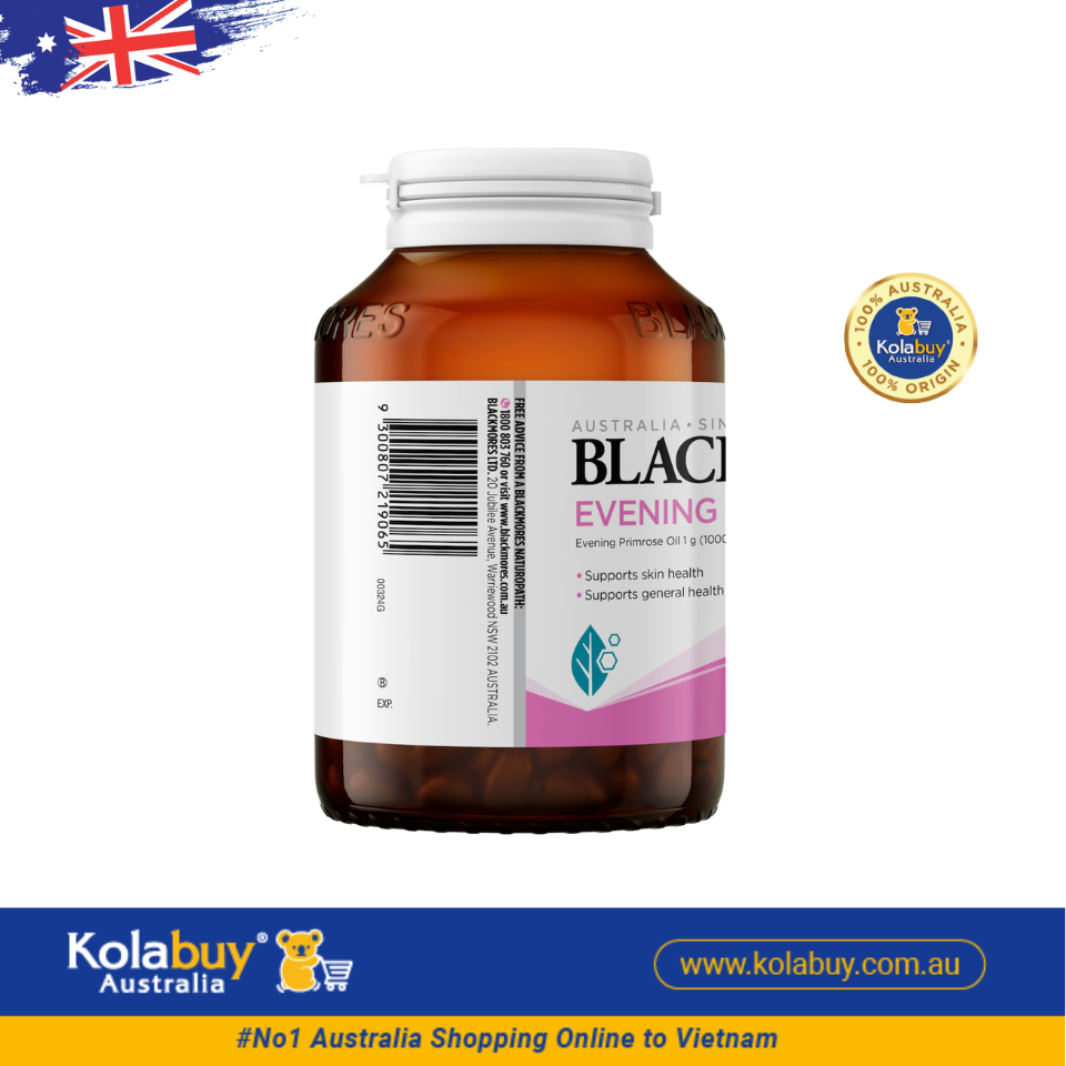 Viên uống Tinh dầu Hoa anh thảo Blackmores Evening Primrose Oil Skin Health 125 viên