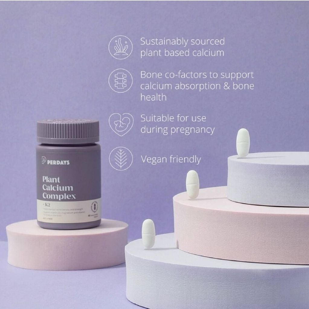 Perdays Plant Calcium Complex + K2 60 Tablets
