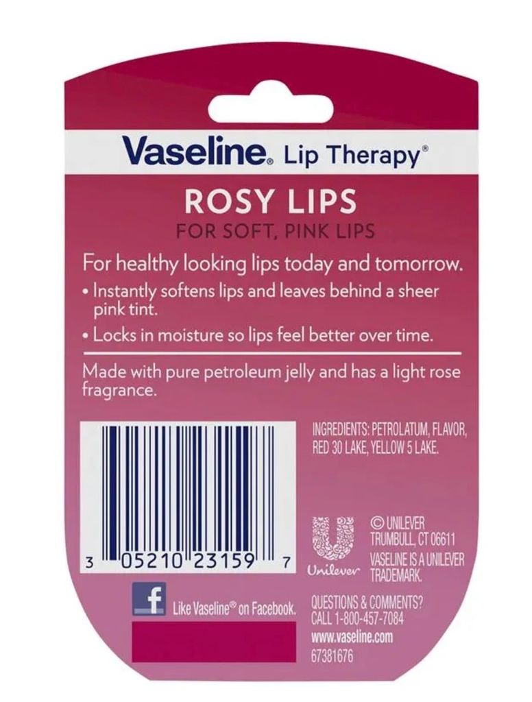 Vaseline Lip Balm Rosy Lips Tub 7g