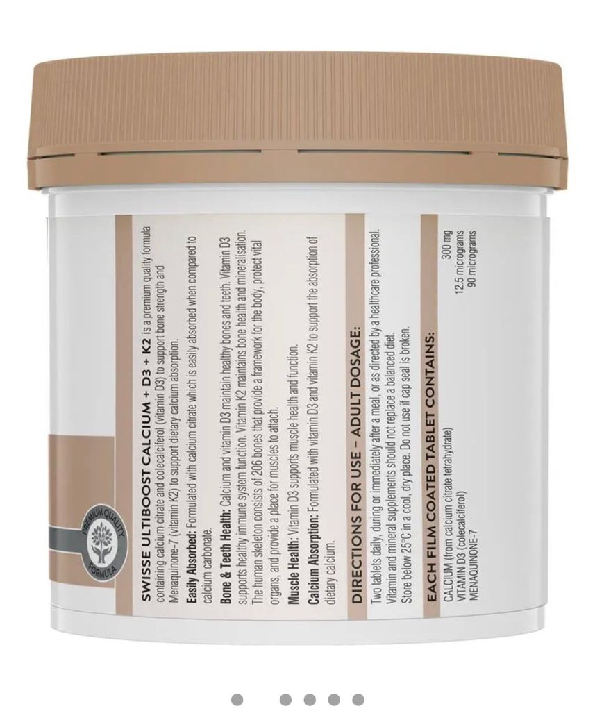 Swisse Ultiboost Calcium+D3+K2 180 Tablets Exclusive