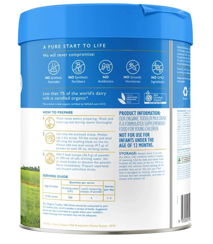 Bellamys Step 3 Toddler Milk Drink 800g