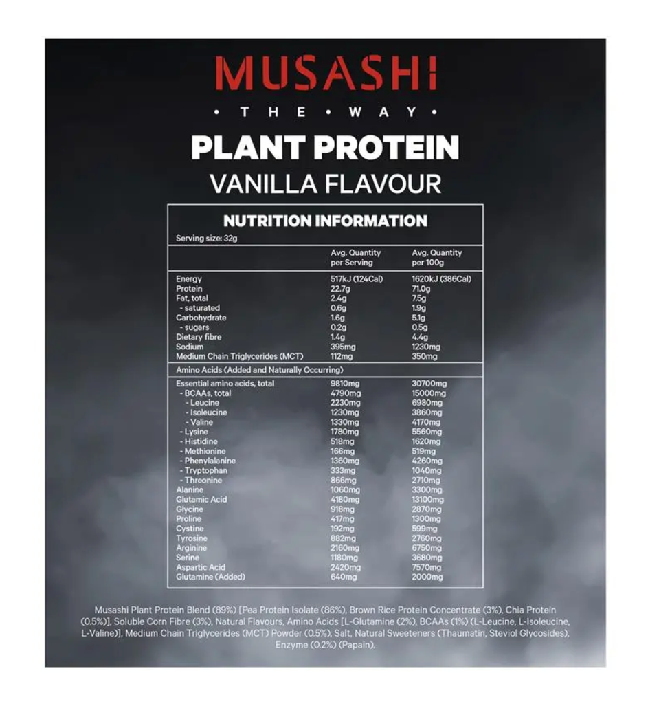 Musashi Plant Protein Vanilla 2kg