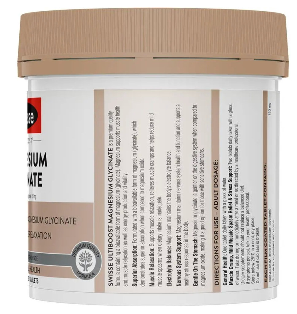 Swisse Ultiboost Magnesium Glycinate 240 Tablets Exclusive Size