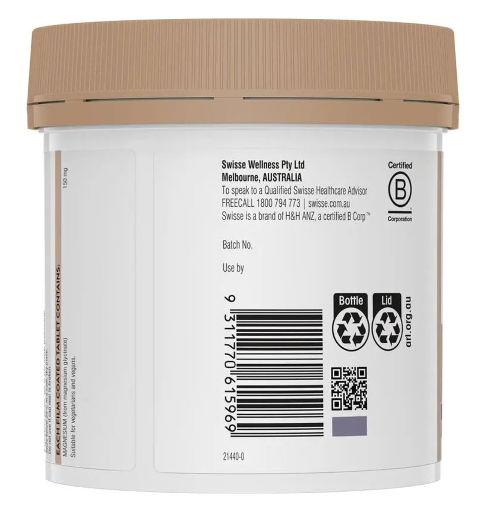 Swisse Ultiboost Magnesium Glycinate 240 Tablets Exclusive Size