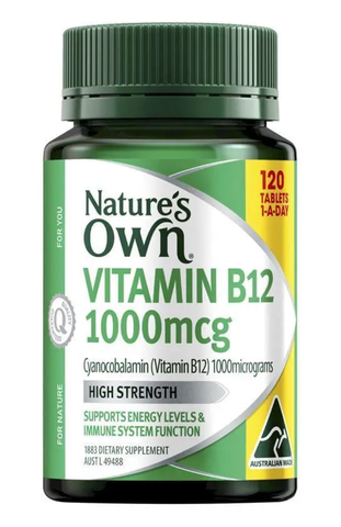 Nature's Own High Strength Vitamin B12 1000mcg 120 Tablets Exclusive Size