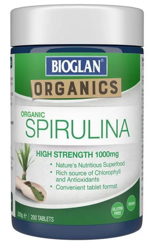 Bioglan Organic Spirulina 1000mg 200 Tablets