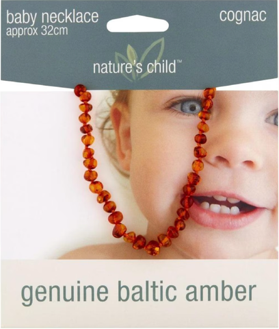 Nature's Child Amber Baby Necklace Cognac