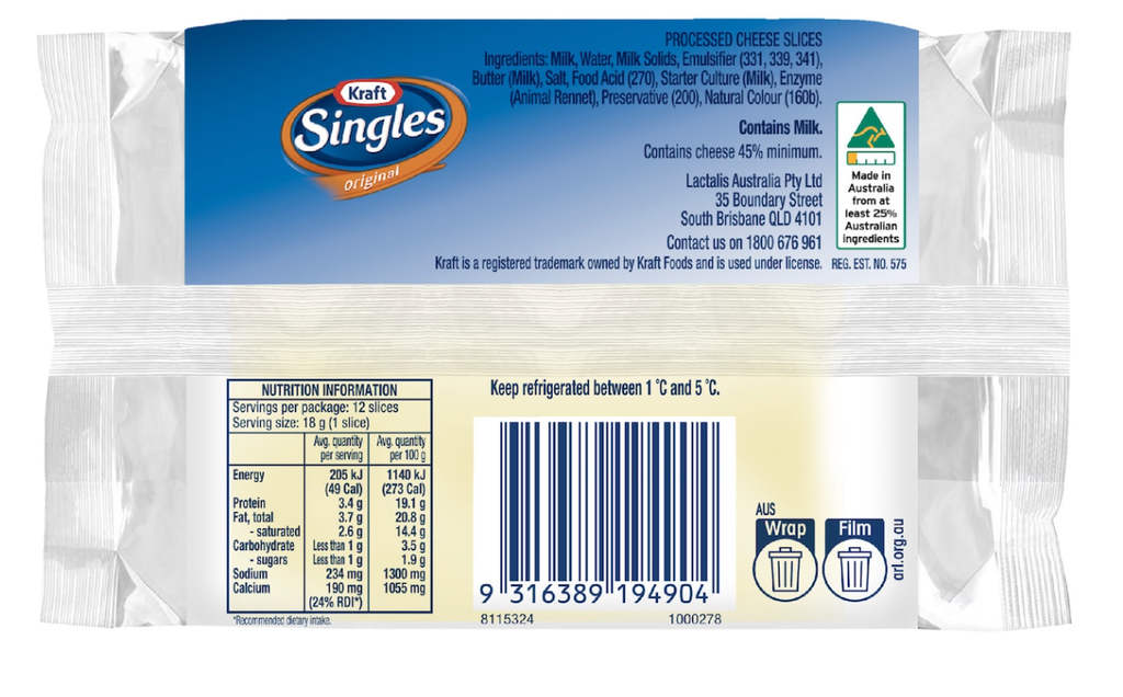 Kraft Singles Original 216g