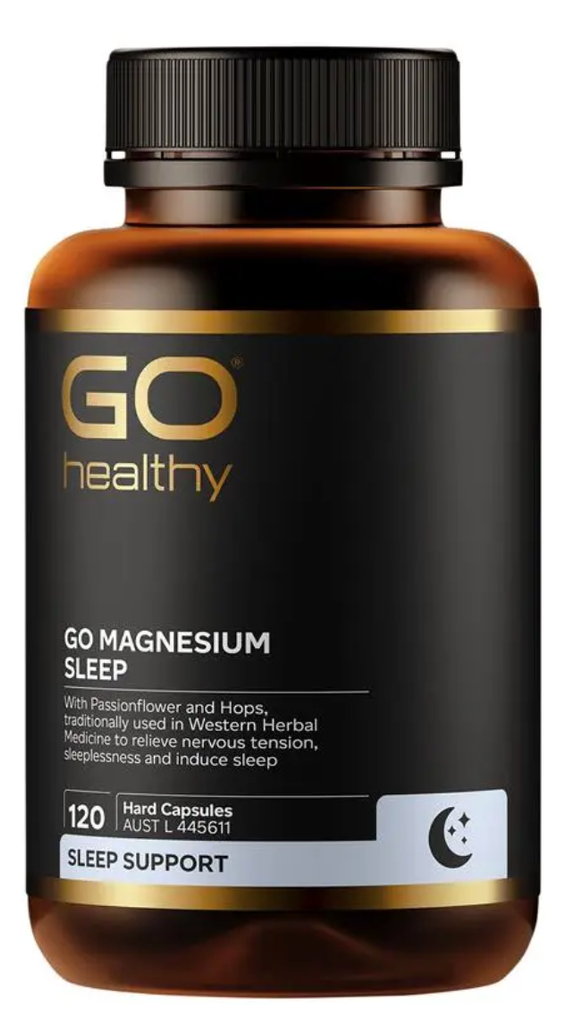Go Healthy Magnesium Sleep 120 Vege Capsules Exclusive Size