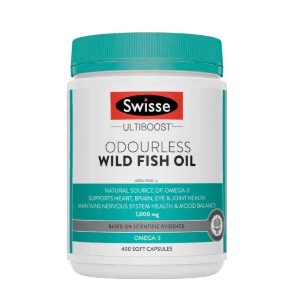 Swisse Ultiboost Odourless Wild Fish Oil 1500mg 400 Capsules