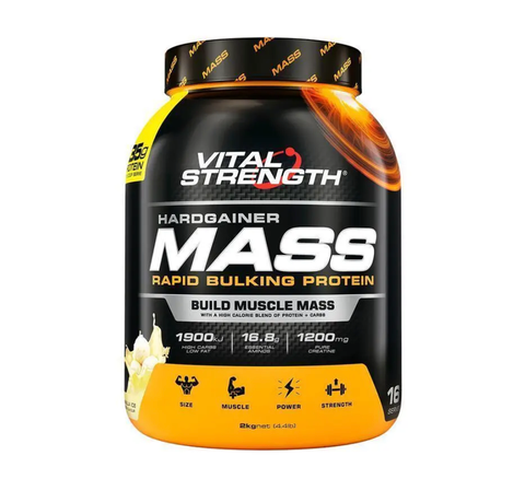 Vital Strength Hardgainer Mass Rapid Building Protein Vanilla Ice Cream 2kg