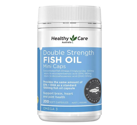 Healthy Care Double Strength Fish Oil Mini 200 Capsules