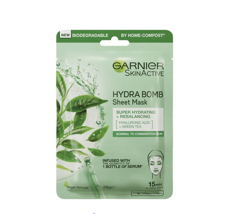 Garnier Hydra Bomb Hyaluronic Acid + Green Tea Sheet Mask