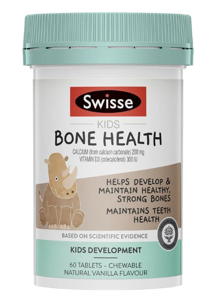 Viên uống hỗ trợ xương cho bé Swisse Kids Bone Health 60 Tablets