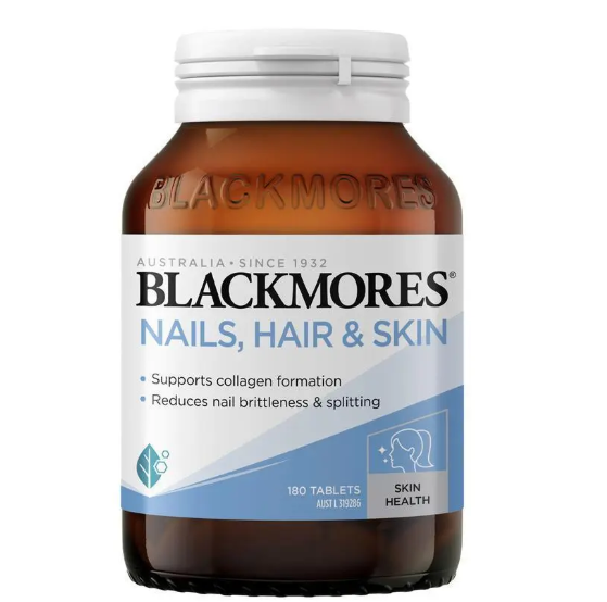 Viên uống hỗ trợ đẹp da, móng và tóc Blackmores Nails Hair and Skin 180 viên
