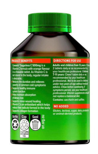 Cenovis Chewable Sugarless Vitamin C 320 viên