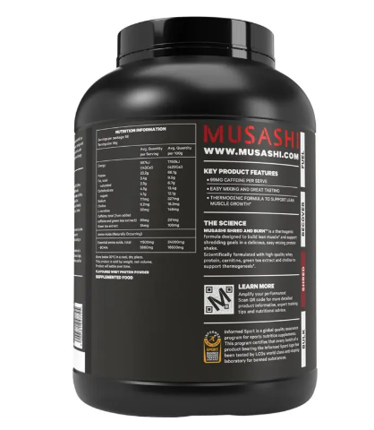 Musashi Shred And Burn Vanilla 2kg