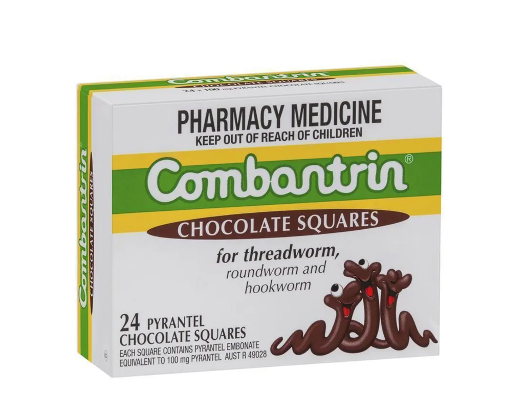 Thuốc tẩy giun Combantrin Chocolate Squares 24 miếng