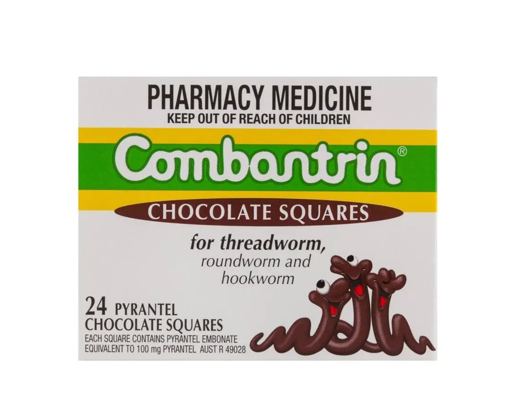 Thuốc tẩy giun Combantrin Chocolate Squares 24 miếng