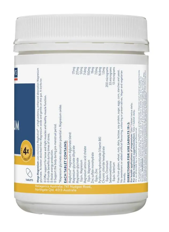 Ethical Nutrients Mega Magnesium Glycinate 5-in-1 240 Tablets