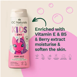 Organic Care Kids 3in1 Shampoo Conditioner Body Wash Berry Bliss 400ml