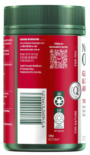 Nature's Own Glucosamine Sulfate & Chondroitin Advanced 180 Tablets