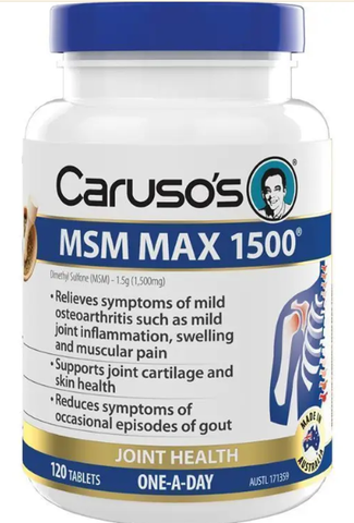 Carusos Natural Health MSM Max 1500mg 120 Tablets