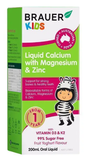 Brauer Kids Liquid Calcium with Magnesium & Zinc 200ml