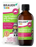 Brauer Kids Liquid Calcium with Magnesium & Zinc 200ml