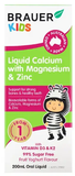 Brauer Kids Liquid Calcium with Magnesium & Zinc 200ml