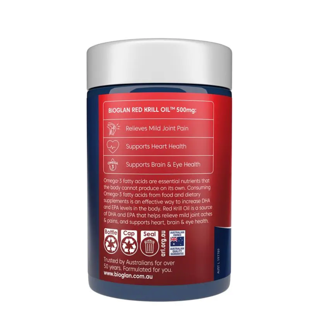 Bioglan Red Krill Oil 500mg 120 Soft Capsules