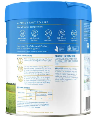 Bellamys Organic Step 4 Junior Milk Drink 800g