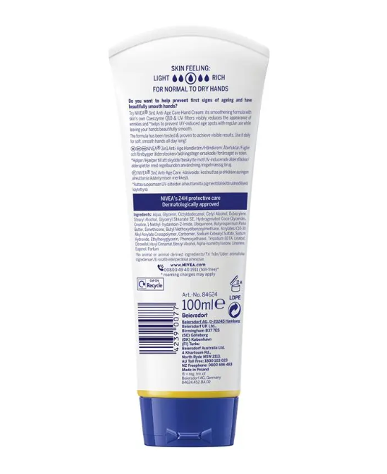 NIVEA Q10 3-in-1 Anti-Age Hand Cream 100ml