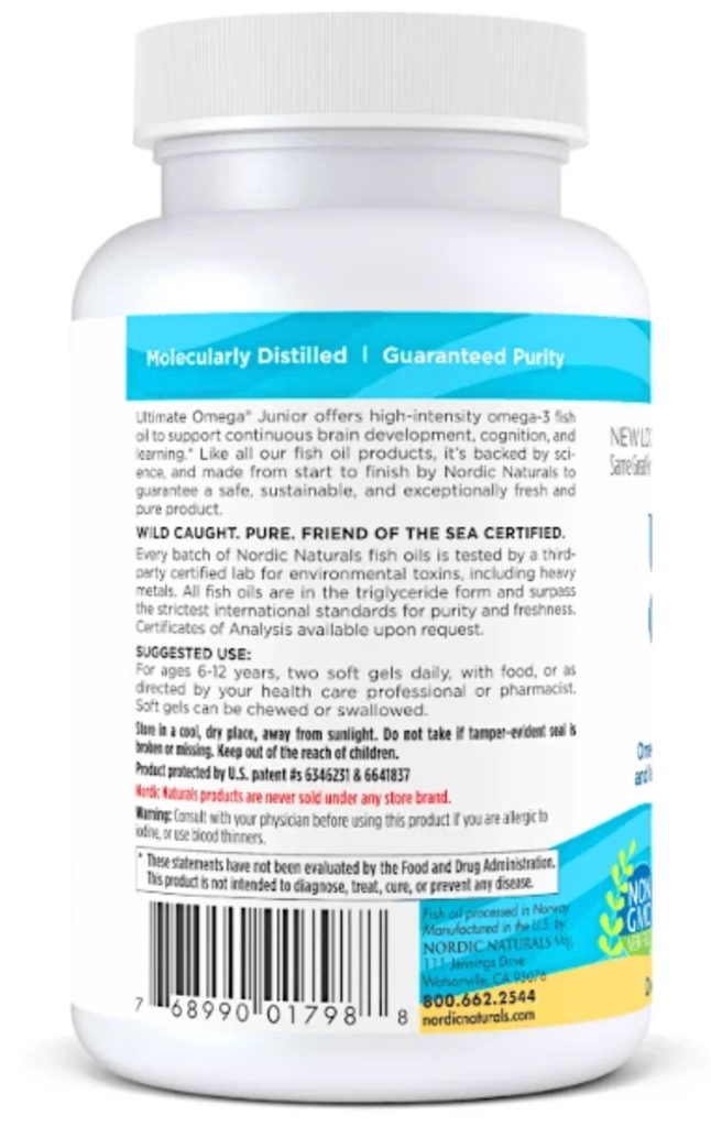 Nordic Naturals Ultimate Omega Junior 90 Softgels